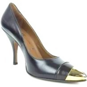 Doanld Pliner Gold Cap Leather Heels 7.5 M EUC‎